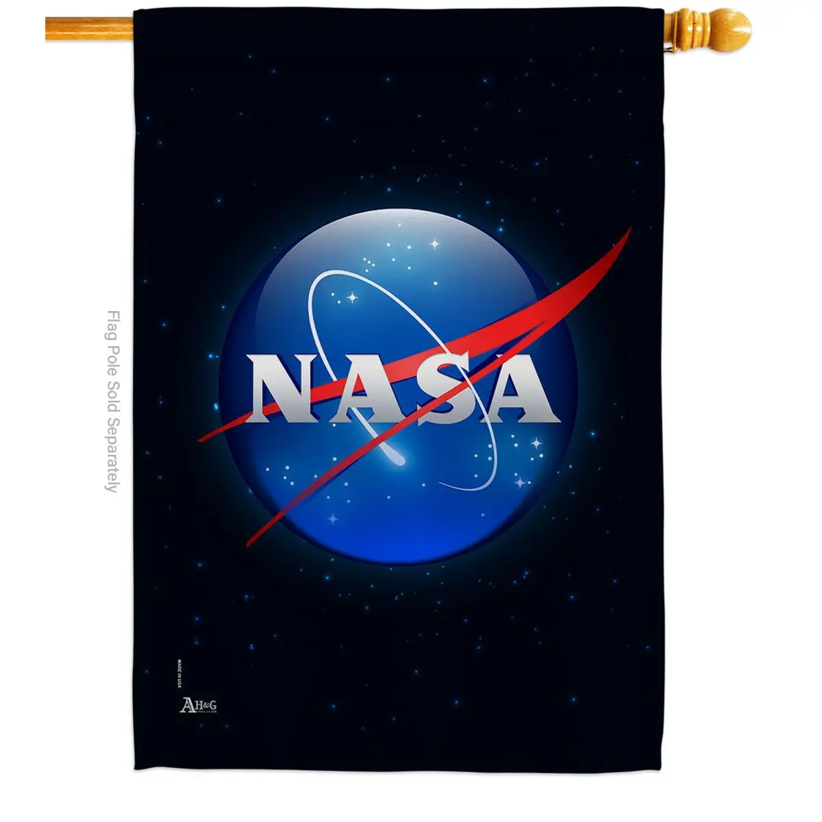Americana Home & Garden  28 x 40 in. NASA House Flag with Armed Forces Double-Sided Decorative Vertical Flags Decoration Banner Garden Yard Gift