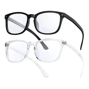 2 Pack Blue Light Blocking Glasses, Anti-Eyestrain Eyeglasses with UV Protection, Fashion Glasses for Men and Women outdoorfun