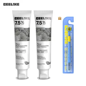 CEELIKE 2-Pack 7.5% Nano-Hydroxyapatite Toothpaste + 3-Sided Toothbrush | Enamel Care & Deep Clean Set