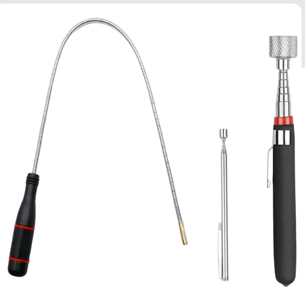 3 Pack Magnetic Pickup Tool Set, Telescoping Magnet Pickup Tool with Flexible Bendable Retriever Stick, Extendable Magnetic Grabber Tool for Screws, Bolts, Nuts & Automotive Repair