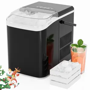 Portable Ice Maker, Self-Cleaning Countertop Ice Maker with Handle and Scoop 9 Blocks/6 Minutes 26.5Lbs/24H Portable Ice Maker, Self-Cleaning Countertop Ice Maker with Handle and Scoop 9 Blocks/6 Minutes 26.5Lbs/24H