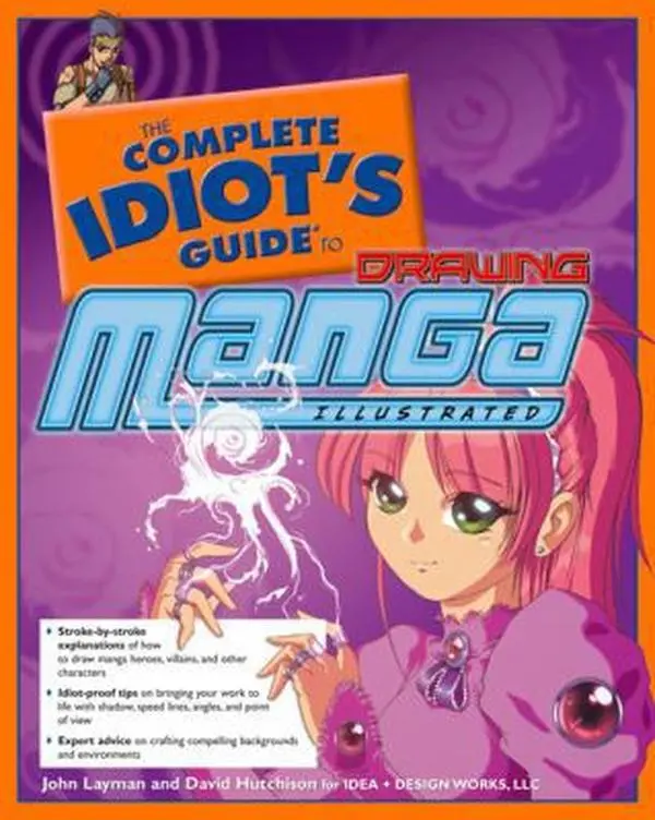 USED Book - The Complete Idiot's Guide to Drawing Manga, Illustrated by John Layman (Paperback) - english