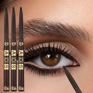 3pcs Black Eyeliner Pencils - Long-lasting, waterproof and sweat-proof, smudge-resistant, for bold and perfect eye makeup, easy to twist and glide - Black