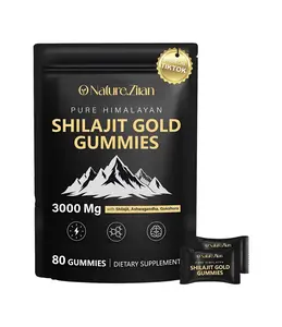 O NATURE. ZIRAN Himalayan Shilajit Gold Gummies for Men & Women - 80 Gummies Rich in Ashwagandha & Gokshura, 85+ Minerals, Clinically Proven Supplement Daily Use Fitness
