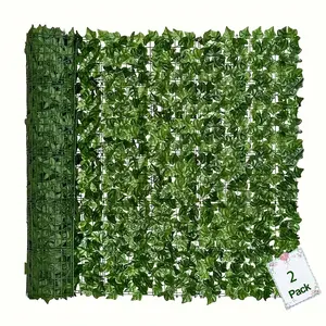 Artificial Vine Leaves, 2 Rolls Artificial Plant Fence for Outdoor Use, All-Season Decorative Wall Panels, Ideal for Balconies, Gardens, Courtyards, Patio