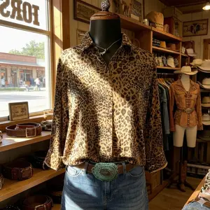 Cherrybetty Velvet Leopard Print Collared Three Quater Sleeve Velvet Top Womenswear Fashion Blouses Shirts Elegance Soft Cute Fall Outfits