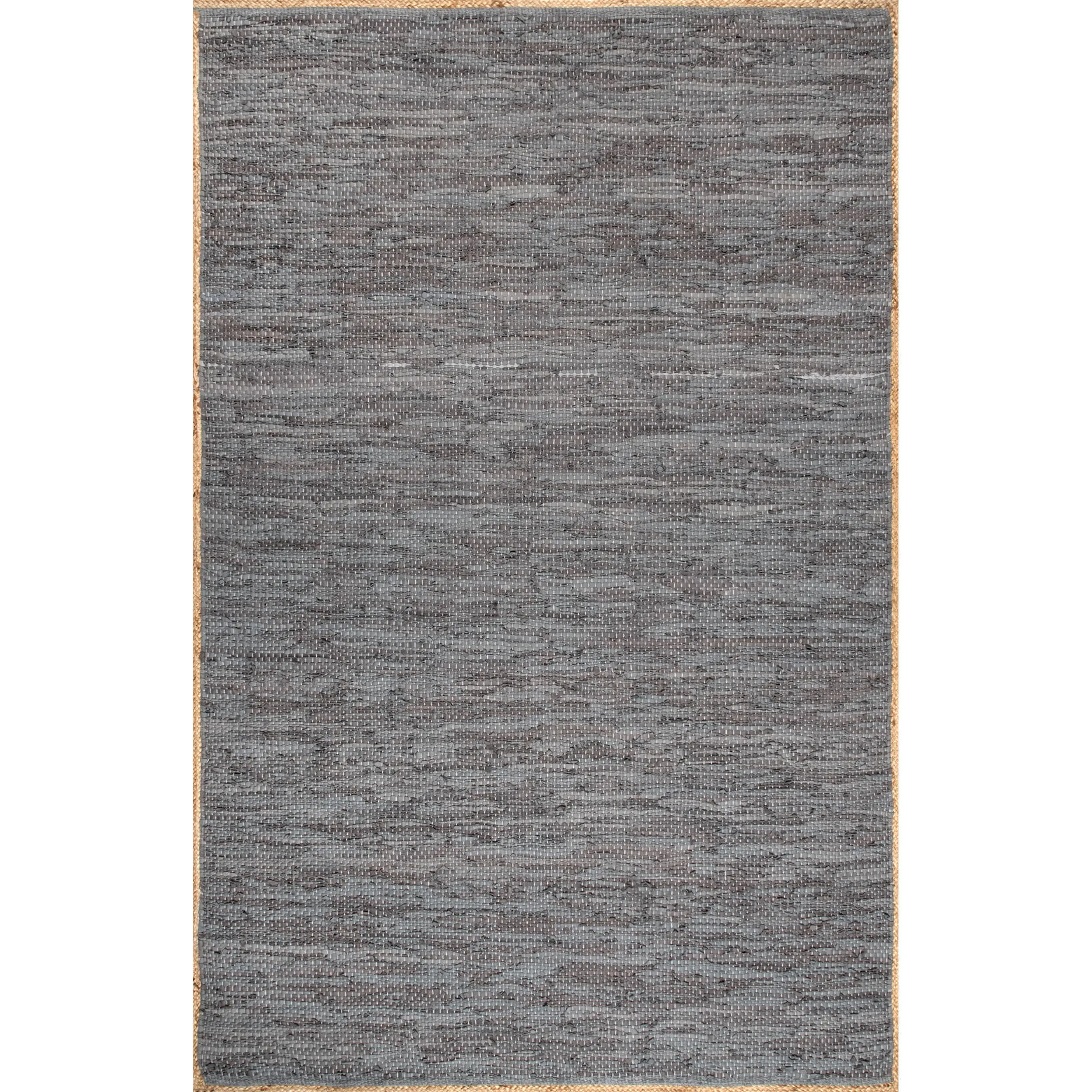 Sabby Hand Woven Leather Flatweave Area Rug Sabby Hand Woven Leather Flatweave Area Rug