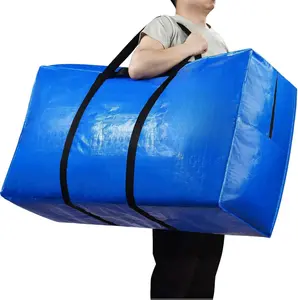 57 Gallon Extra Large Storage Bags, XXL Jumbo Large Moving Bags Heavy Duty, Storage Totes Zippered Moving Boxes Supplies for College, Foldable Duffle.