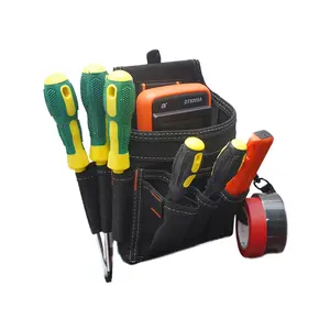 Toolstack Universal Multi-Functional Electrician Waist Bag, Durable Construction Site Electrician Belt Pack, Essential Tool Organizer