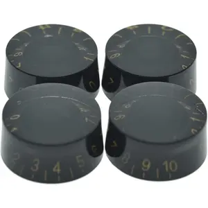 4 count Black with  Number Guitar Speed Dial Knobs Control Knob fits LP Guitar