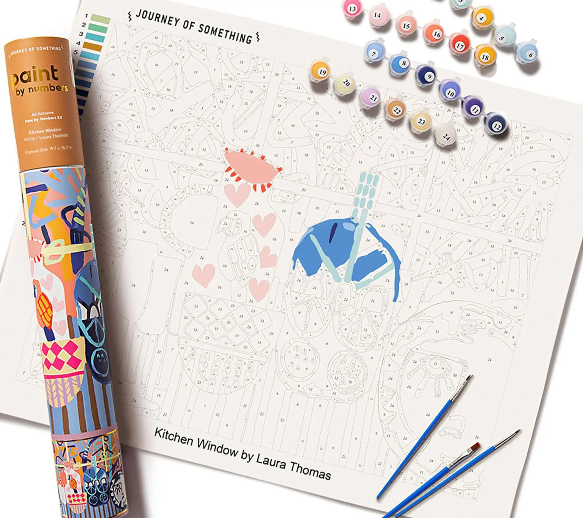 Journey of Something Kitchen Window Paint By Numbers DIY Kit