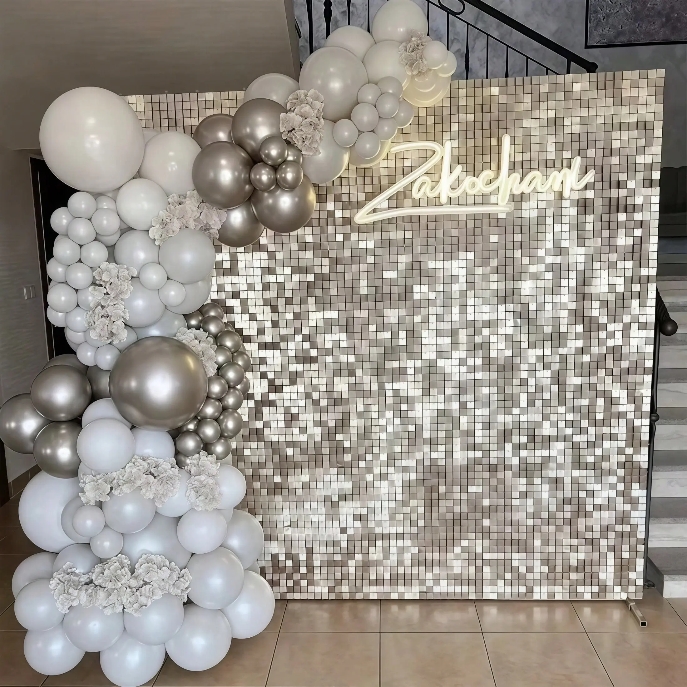 3pcs Birthday Party Decoration Backdrop Curtain Sequin Wedding Decor Background BabyShower Glitter Backdrop Shimmer Wall Backdrop Adult Anniversary，Christmas Decorations Party Decoration Supplies Sequins Backdrop