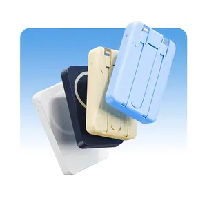 Magnetic Wireless Charger 10000mAh Power Bank for iPhone 17/16/15/14/13/12/Pro/Pro Max Foldable Compact Silicone Fast Charge