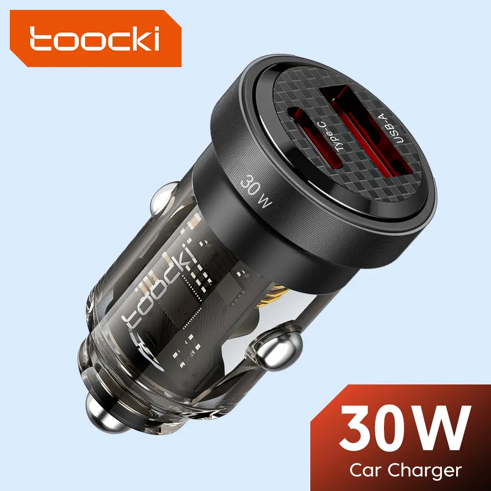 Toocki iPhone 16 Car Charger USB C, 30W A+C Super Fast Car Charger Adapter, Cigarette Lighter Adapter, Dual Port PD 33W/12V USB C Car Charger Plug for iPhone 15 14 13 12 Pro Max, Samsung S23