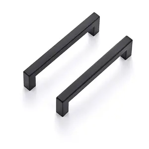Ravinte  Pack  Inch Square Cabinet Handles Matte Black Pulls Drawer Kitchen Hardware for Cabinets Cupboard.