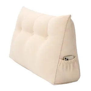 Wedge Triangle Pillow Bed Headrest Backrest Sofa Pillow Cushion 39.3"x19.7"x8"