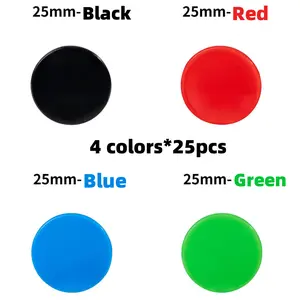 100pcs Colorful Round Plastic Chips | Mathematics Learning, Counting Markers, Educational Tools for Family Parties and Leisure Entertainment