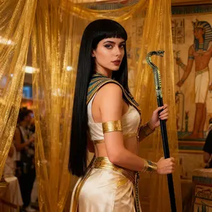 High Snake Eye Glasses Staff, Pharaoh Wand, Wizard Stick, Cosplay Prop, Halloween Costume, Theme Party, Stage Performance Decor