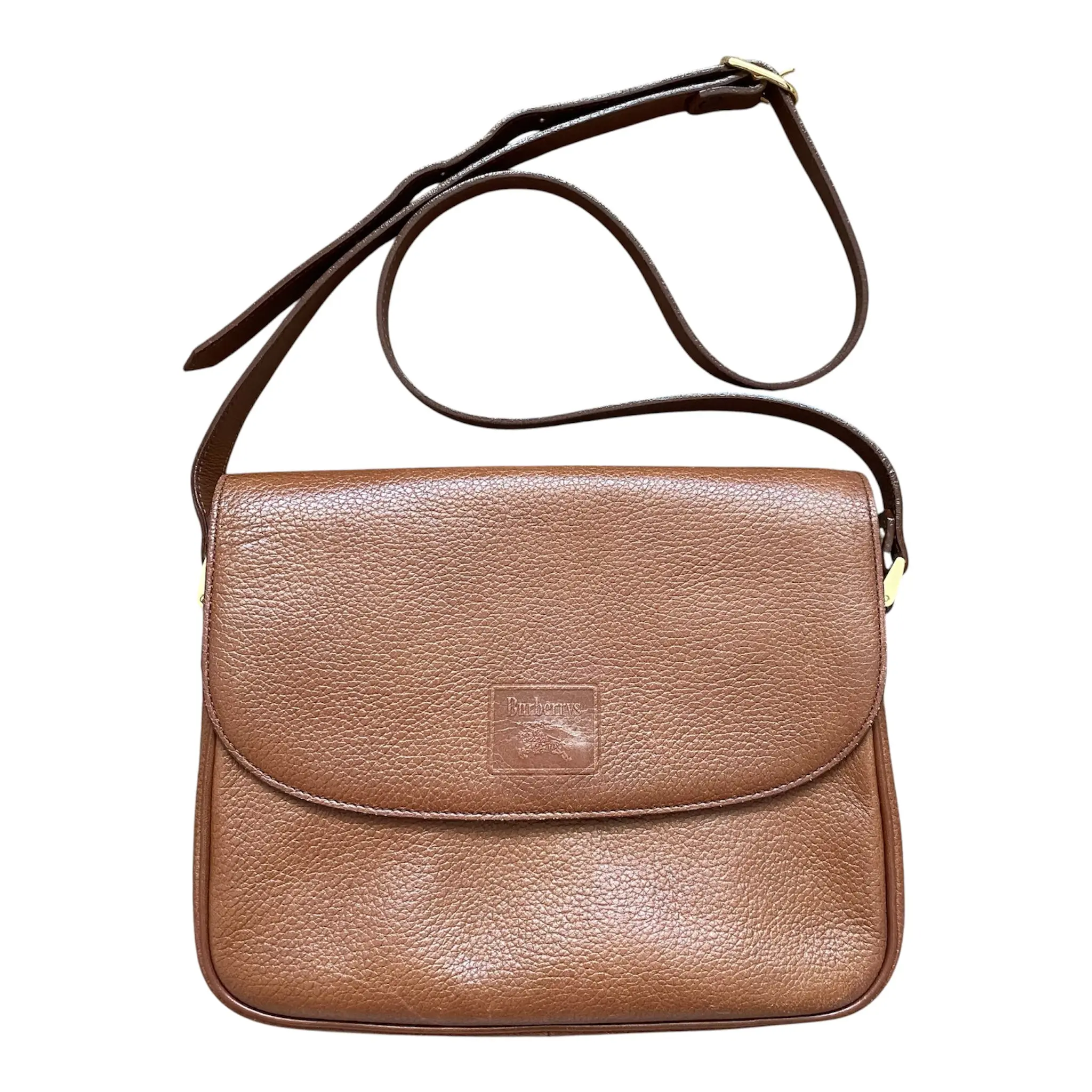 Pre-owned BURBERRY bag  Crossbody Bags vintage brown leather crossbody Authentic with COA