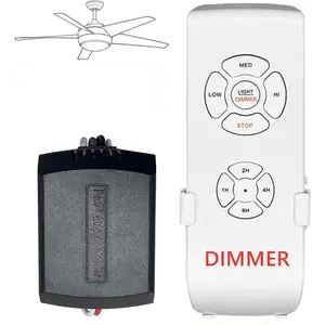Universal Ceiling Fan Remote Control Kit,Light Dimmer Timing & Fan Speed  Remote Control and Small Size Receiver Kits for for Hampton Bay Harbor Breeze Hunter (1-Pack)