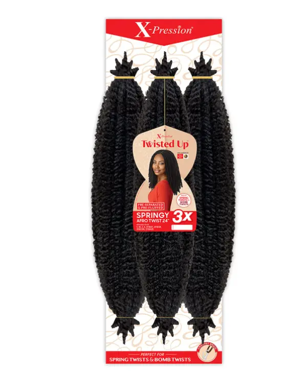 Outre Crochet Braids X-Pression Twisted Up 3X Springy Afro Twist 24"