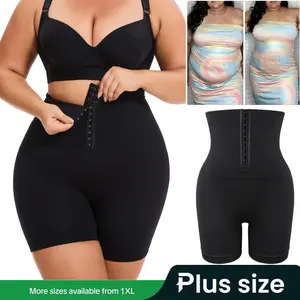 【Plus Size】Women's High Waist Tummy Control Shapewear Shorts,   Waist Compression Butt Lifting Thigh Shaping Body Shaper Girdle Short Pants, Basic Comfort Womenswear Underwear, High Waist Girdle, Waist Trainer Women, Tummy Tuck Shapewear