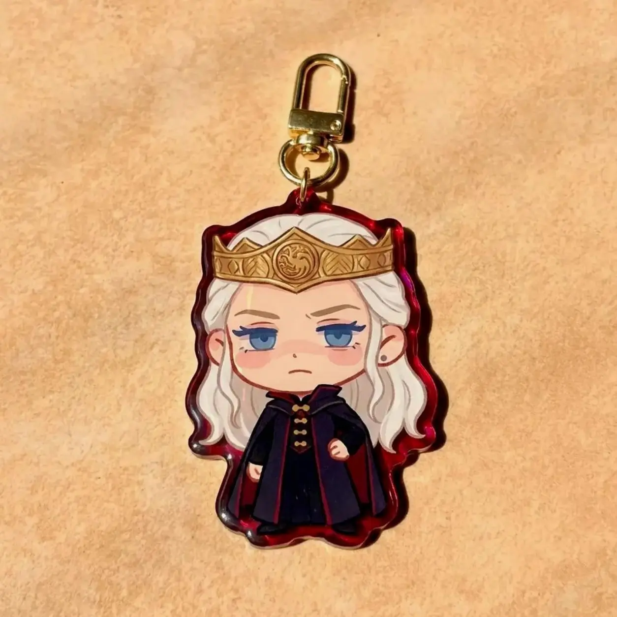 Rhaenyra Dragon Keychain Charm, Fan Art Keychains
