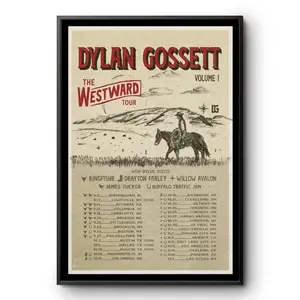 Dylan Gossett The Westward Tour 2025 New Poster-Portrait - Poster| Printable Poster