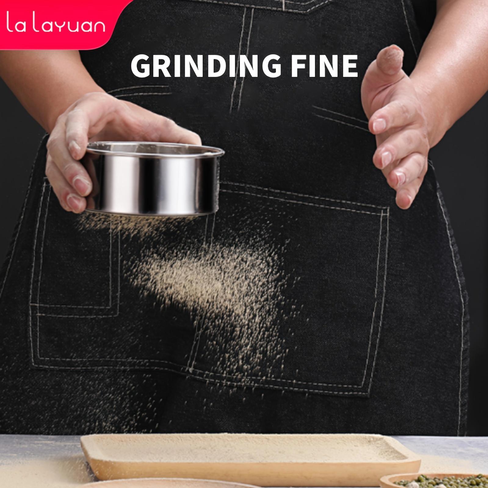 Lalayuan Electric Grinder with Powerful Motor, 10-Second Fast Grinding, Stainless Steel Blade & Chamber, 1-Button Control Grain Mill for Beans, Spices, Nuts, Dry Food Processor