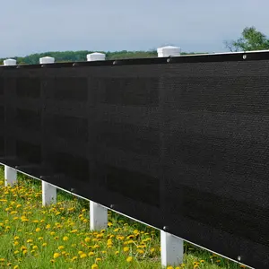 Fence Privacy Screen, 3' x 50' Windscreen Fencing Shade Cover with Grommets for Wall Outdoor Garden Patio Yard Pool Deck Balcony, Black