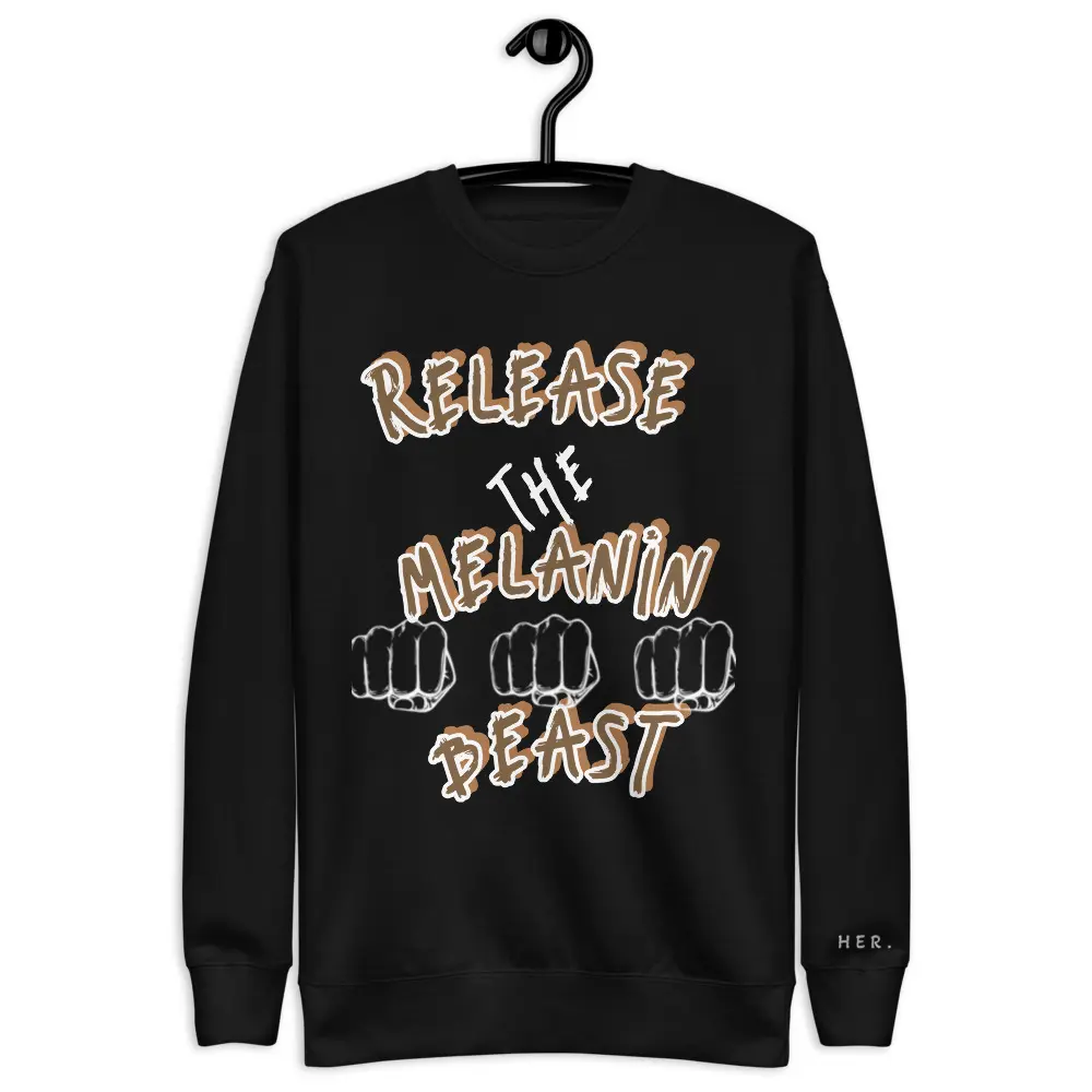 HER. Sweatshirt - Classic Ribbed Crew Neck, Long Sleeve Cuffs, Flat Hem, 100% Cotton Face, 65% Cotton & 35% Polyester, Soft Fleece Inside, Comfortable Fit - Fabric sweatshirt