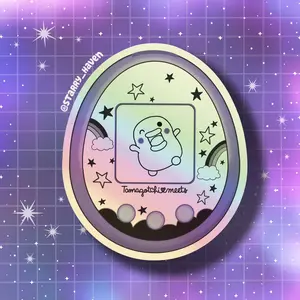 Tamagotchi Kuchipatchi | Holographic Sticker | Stationery Gifts