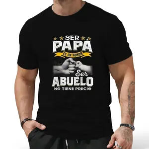 Ser Papa Es Un Honor Ser Abuelo No Tiene Precio Spanish T Shirt Menswear Casual, Funny Grandpa Shirt, Gift For Grandfather, Cotton Top Classic Fabric, Unisex Casual Graphic T-Shirts