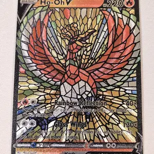 Ho-oh Stained Glass Custom-made Holo Fan art card
