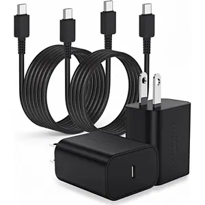 45W USB-C Charger for Samsung Charger Super Fast Charging, Type C Charging Block &6FT USBC Android Phone Cable Cord 2Pack for Galaxy S25 Ultra/S25 S24 S23 S22 S21 S20 S10 Ultra/Plus,Galaxy Tab S9 S8