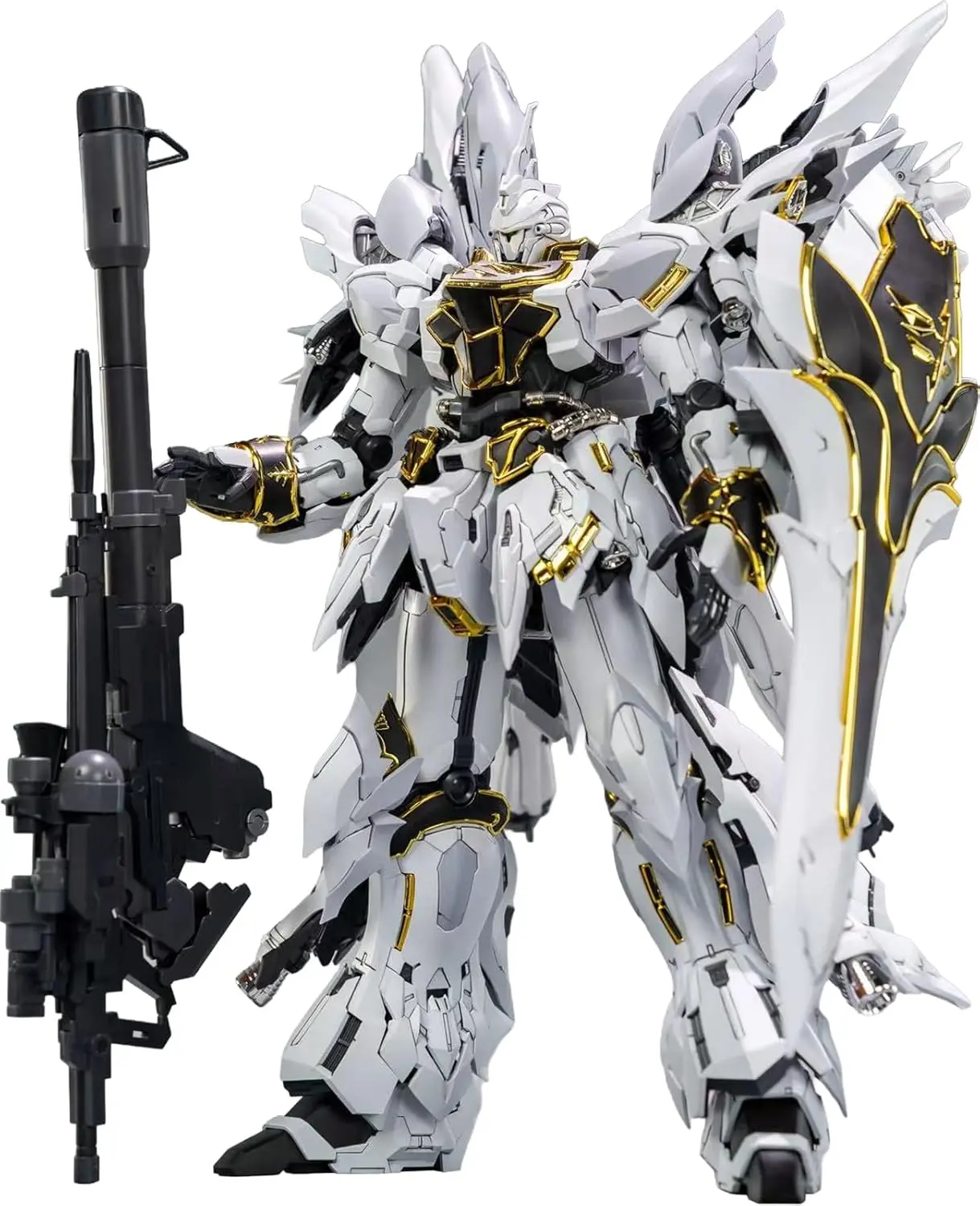 Funtasy Planet Mecha Series 1/100 Scale Colored Plastic Easy-Assembly Kit - Comet Technology Crimson Triple Speed, White Sinanju GK Style Articulated Figurines for Mecha Enthusiasts (Sci-Fi Lore Collectibles, Decor) for Adults, Unisex, 12 Years Above