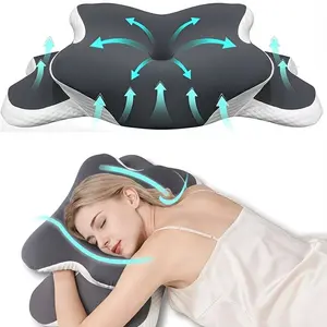 Supportive Contoured Memory Foam Soft Neck Pillow for Side Sleepers and Back Sleepers, Sleep Aid Pillow, Valentine's Day Gift, Birthday Present