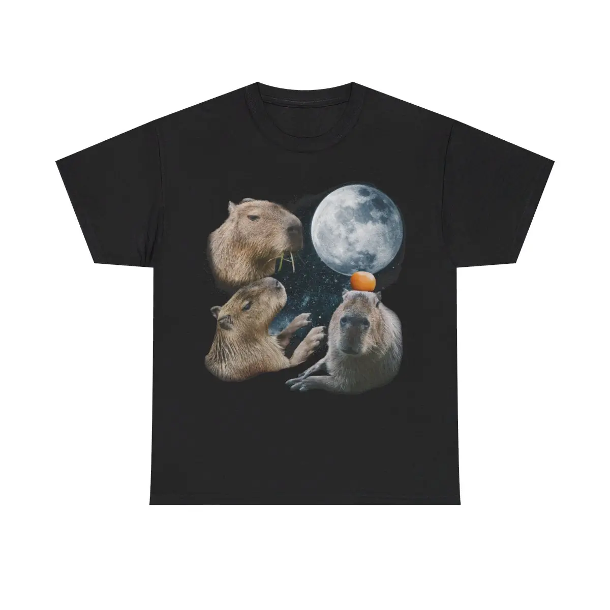 🖤 🦫 [100%Cotton]Three Capybaras Vintage y2k Graphic Shirt, Capybara Tee, Capybara Lover Shirt