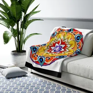 Live Source Divine LLC Sherpa Fleece Blanket | Mandala & Motif Patterns | Unbelievably Fluffy & Warm
