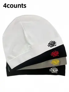 4Pcs New Beni Hat Unisex Sports Outdoor Running Cap, Breathable Elastic Material, Fashion Casual Style, All Seasons Wear, Sports Outdoor Hats