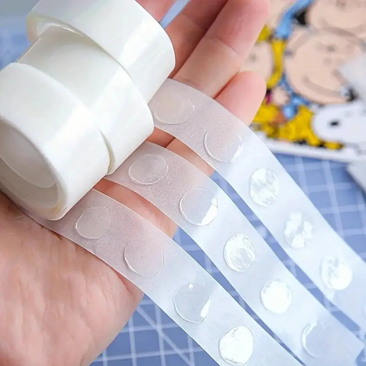 200/300/400 dots, transparent dot double-sided tape (100 dots per roll), durable double sided, Sticky Adhesive, reusable installation sticker wall hanging photo balloon transparent adhesive tape, suitable for scrapbooks, craft magazines & photo balloons