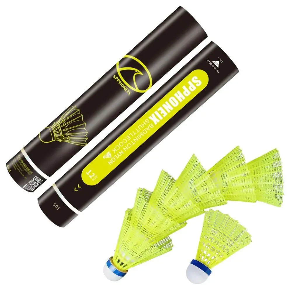 SPPHONEIX 501 BADMINTON SHUTTLECOCKS NYLON (1 DOZ / 12PCS / 1TUBE),Durable