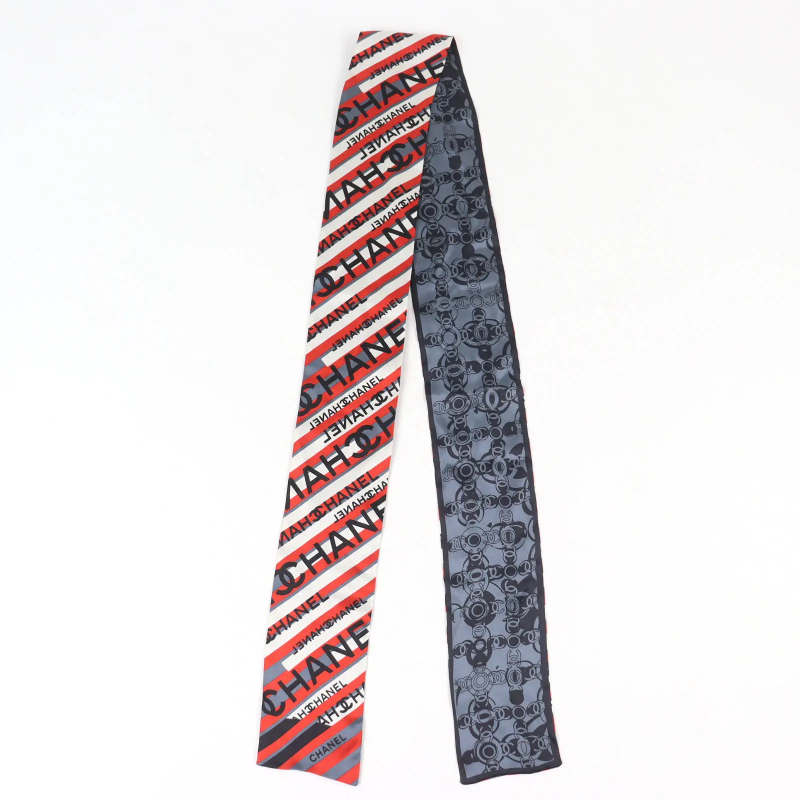 Pre-owned CHANEL Silk Small Leather Goods COCO Mark Scarf