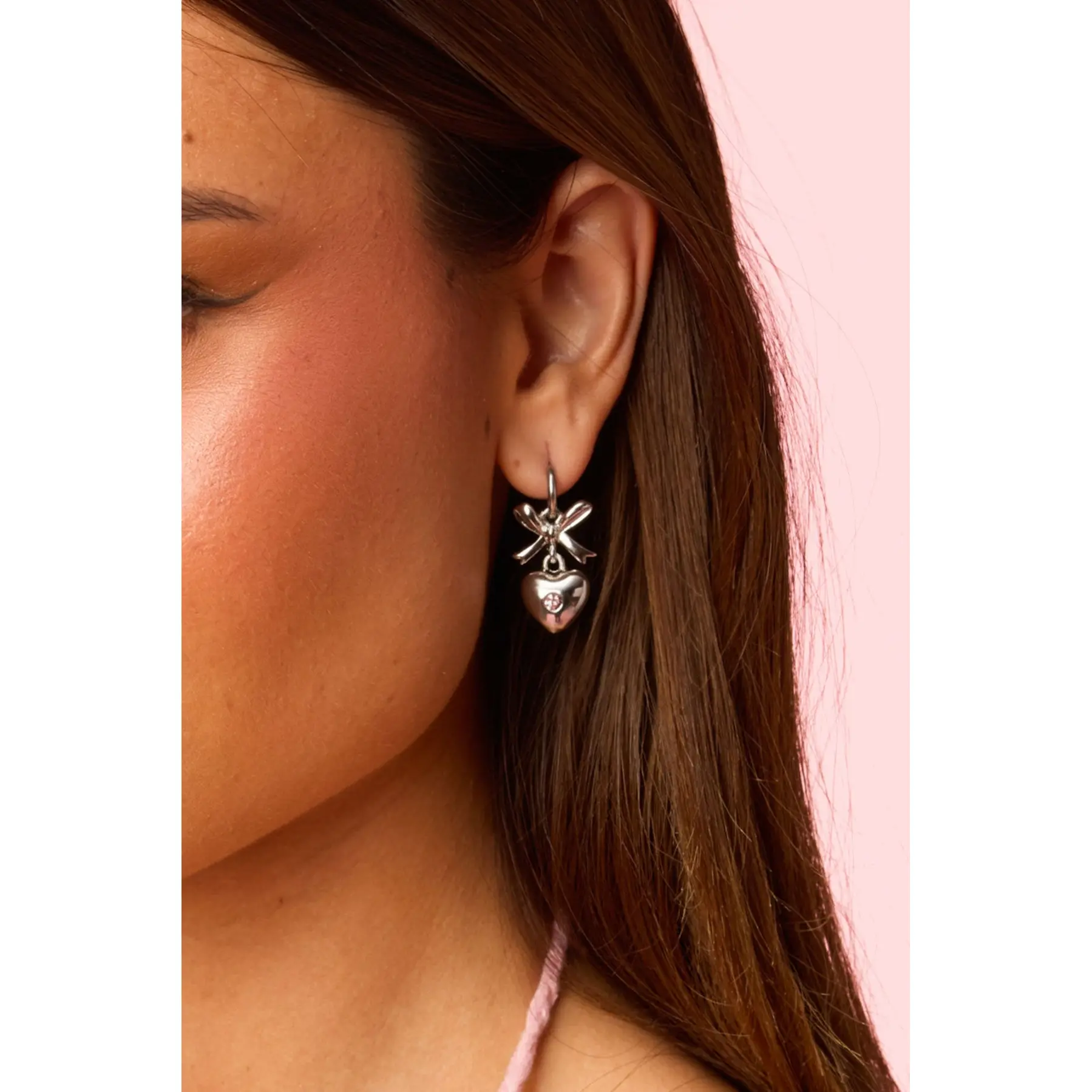 Barbie™ Bow & Heart Hoop Earrings