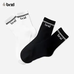 BRXL Athletic Socks Logo Socks Seamless No Show Socks Stackable Sports Socks Ribbed Cuff Design Comfort Fit No Slip Grip for Casual Wear Running Yoga Gym Everyday Outfits