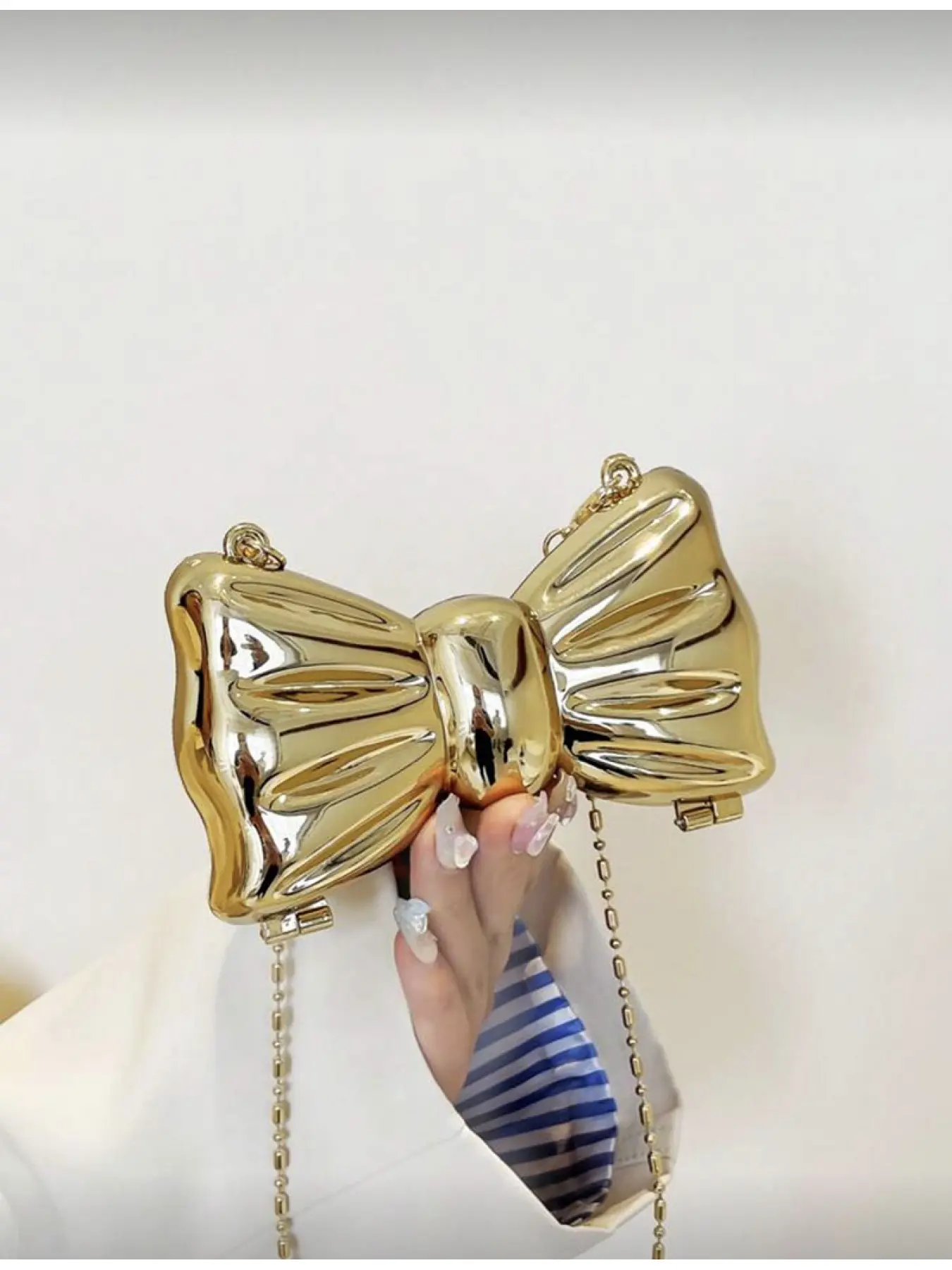 Women s Bowknot Mini Party Bag Chain Crossbody Shoulder Bag Wallet Wedding Date Clutch Purse Fashion Handbag Crossbody With Chain Fashionable Crossbody Bag