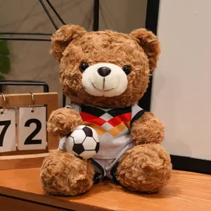 Cute Football Teddy Bear Plush Toy, Bear Stuffed Animal, Cuddly Stuffed Animal, Perfect Birthday & Christmas Gift, Soft and Huggable, Ideal for Kids