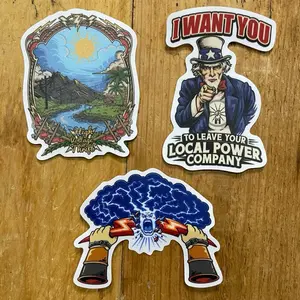 Lineman Sticker Pack | April Edition | Hardhat & Toolbox Stickers | Blue Collar Linemen | Bucket Truck Stickers