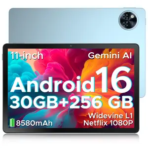 U11 Pro Android 16 Tablet , 11 inch Tablet, 30GB+256GB/2TB TF Gaming Tablet,8580mAh Android Tablet, Octa-Core,1080P,5G WiFi, Widevine L1, BT5.0,13MP+5MP, Face ID/OTG