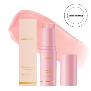 Pink  Volume Multi , Wrinkle Bounce Multi Balm Stick -  Wrinkle Stick & Hydrating Multi-Use Balm for Face Lips & Neck Anti-Aging Radiance Booster with Salmon  Jeju Fermented Oil & Skin Repair Moisturizing Mother's Day gift